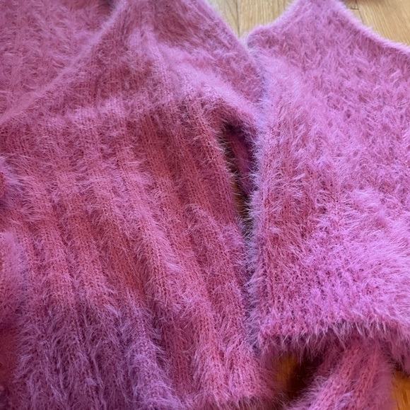 Pink Fuzzy Cardigan + Tank Set - Picture 2 of 2
